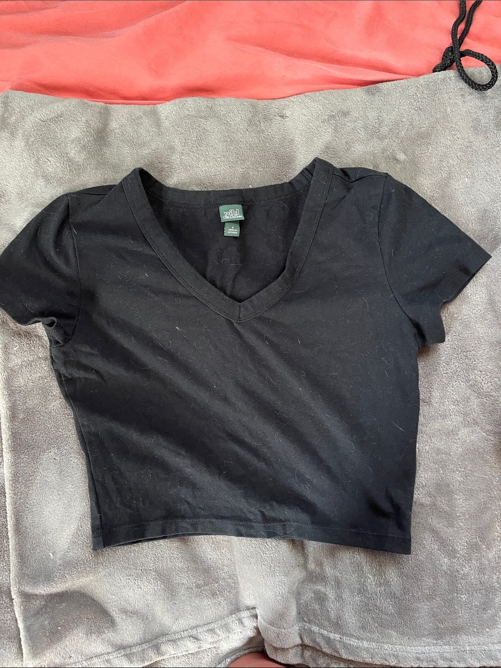 Target Black V-Neck Cropped Tee